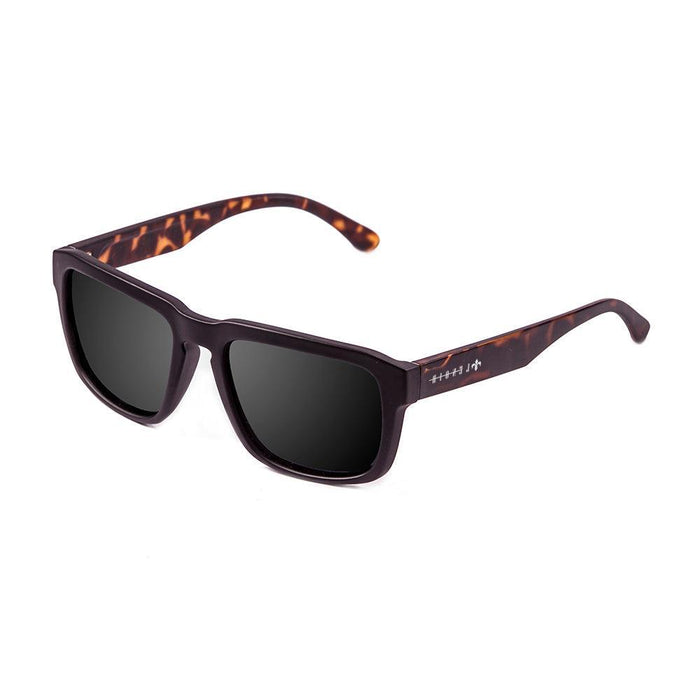 ocean sunglasses KRNglasses model LA SKU LE30.8 with black frame and smoke lens