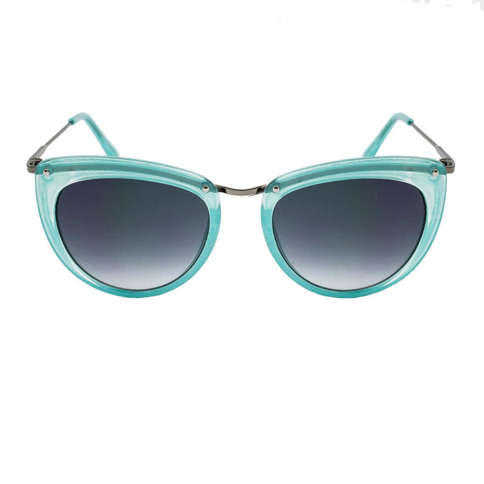 ocean sunglasses KRNglasses model LA SKU LE401.1 with transparent frame and smoke lens
