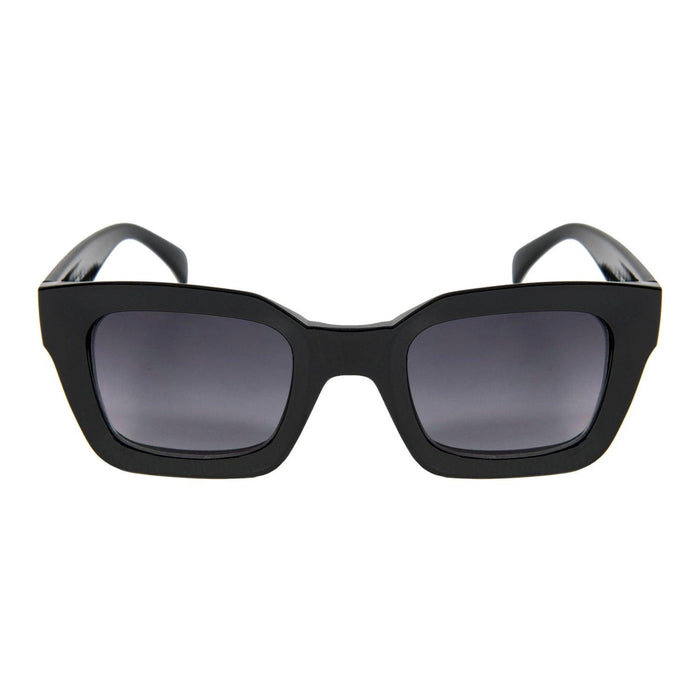ocean sunglasses KRNglasses model LAURENT SKU LE402.1 with black frame and smoke lens