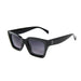 ocean sunglasses KRNglasses model LAURENT SKU LE402.2 with black frame and silver revo lens