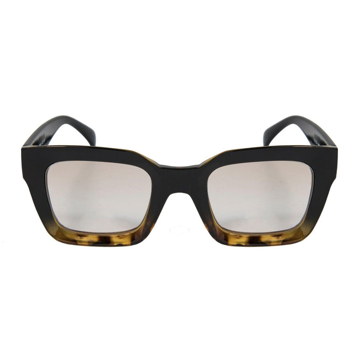 ocean sunglasses KRNglasses model LAURENT SKU LE402.7 with white frame and smoke lens