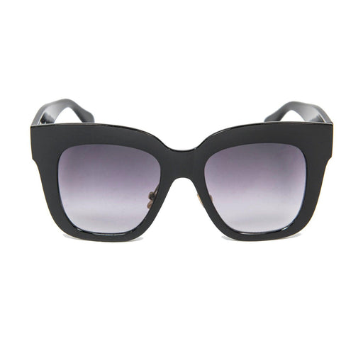 ocean sunglasses KRNglasses model LOUP SKU LE403.2 with black frame and silver revo lens