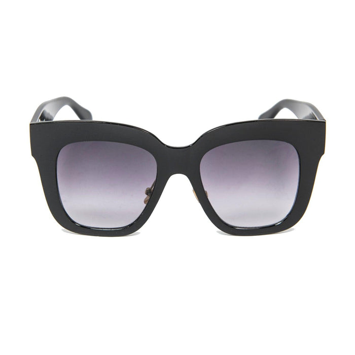ocean sunglasses KRNglasses model LOUP SKU LE403.2 with black frame and silver revo lens