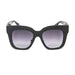 ocean sunglasses KRNglasses model LOUP SKU LE403.2 with black frame and silver revo lens