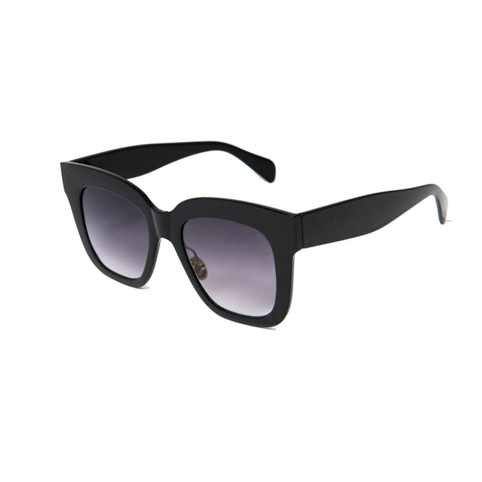 ocean sunglasses KRNglasses model LOUP SKU LE403.3 with white frame and smoke lens