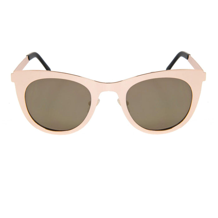 ocean sunglasses KRNglasses model NIORT SKU LE42.1 with gold frame and gold revo lens