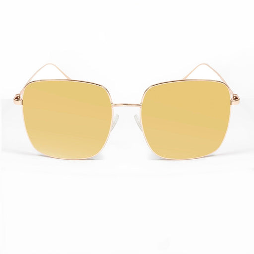 ocean sunglasses KRNglasses model ANGERS SKU LE45.1 with gold frame and gold revo lens