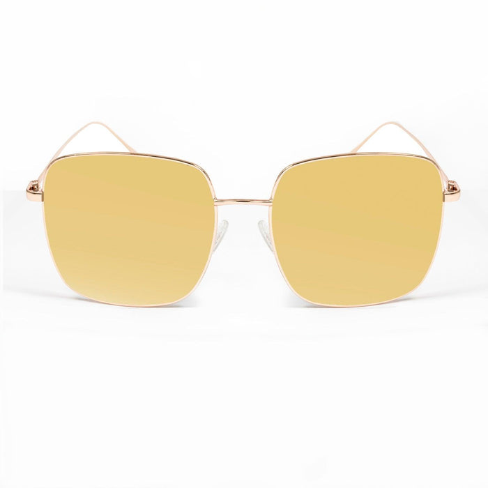 ocean sunglasses KRNglasses model ANGERS SKU LE45.1 with gold frame and gold revo lens