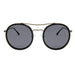 ocean sunglasses KRNglasses model BREST SKU LE48.5 with transparent frame and blue revo lens