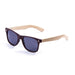 ocean sunglasses KRNglasses model BIARRITZ SKU LE50001.1 with matte black frame and blue revo lens