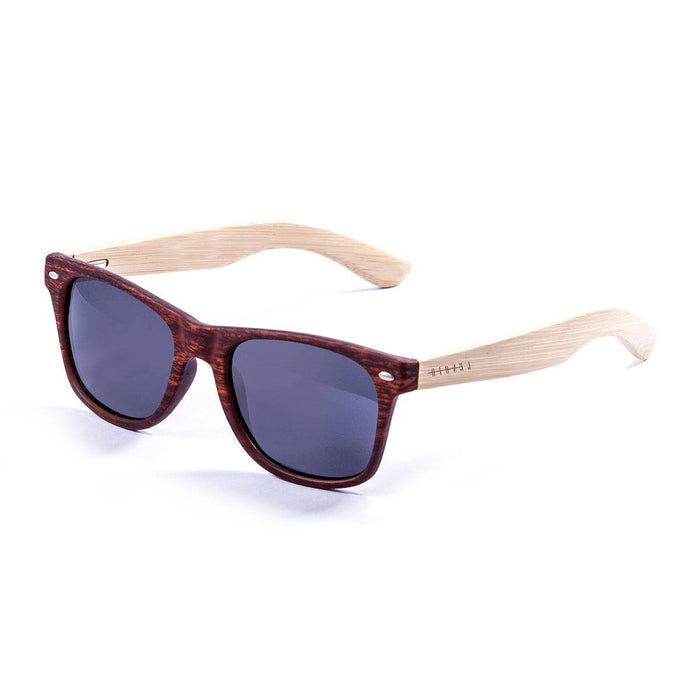 ocean sunglasses KRNglasses model BIARRITZ SKU LE50010.2 with gold brown frame and green revo lens
