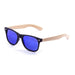 ocean sunglasses KRNglasses model BIARRITZ SKU LE50011.3 with earth brown frame and blue revo lens