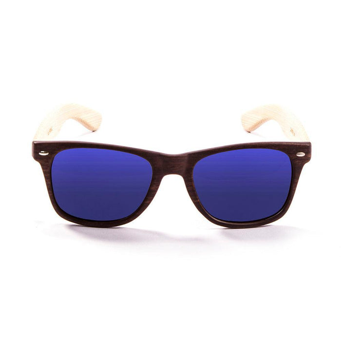 ocean sunglasses KRNglasses model BIARRITZ SKU LE50012.5 with transparent frame and red revo lens