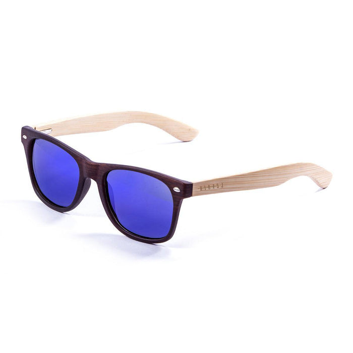ocean sunglasses KRNglasses model BIARRITZ SKU LE50002.2 with brown frame and green revo lens