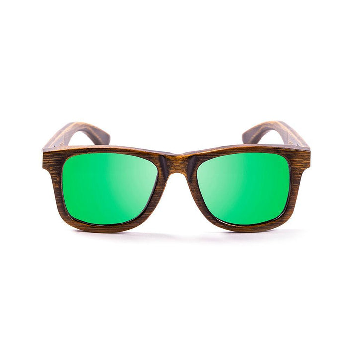 ocean sunglasses KRNglasses model OLD SKU LE53002.1 with black frame and green revo lens