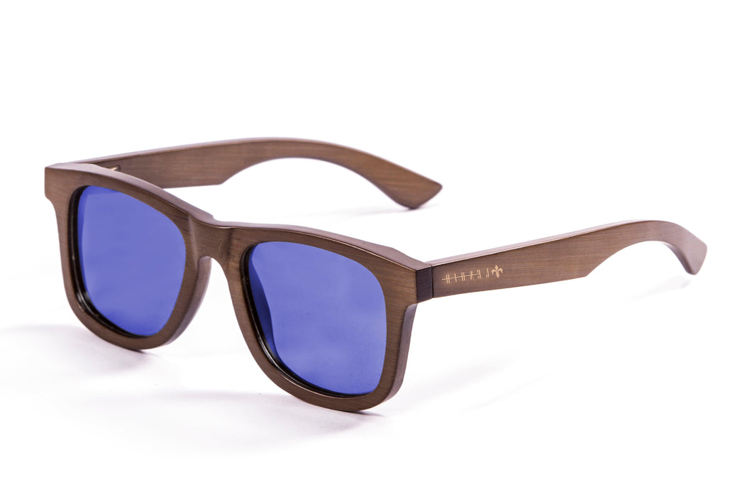 ocean sunglasses KRNglasses model PURE SKU LE53003.01 with brown frame and smoke lens