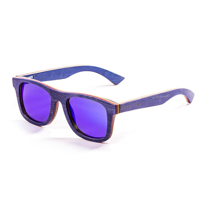 ocean sunglasses KRNglasses model SK8 SKU LE54001.4 with blue frame and blue revo lens