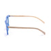 ocean sunglasses KRNglasses model lenoirNE SKU LE55011.2 with light brown frame and blue revo lens