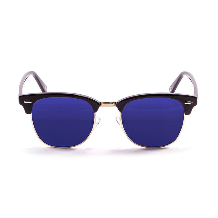 ocean sunglasses KRNglasses model ST SKU LE70001.2 with demy brown frame and blue revo lens