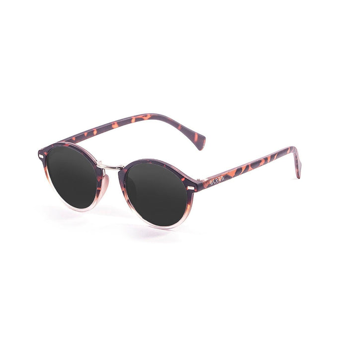 ocean sunglasses KRNglasses model LILLE SKU 10309.1 with demy brown frame and revo pink lens