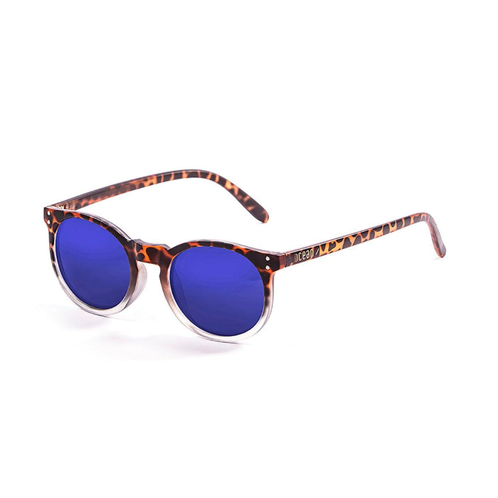 ocean sunglasses KRNglasses model LIZARD SKU 72001.0 with frosted white frame and revo blue lens