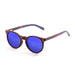 ocean sunglasses KRNglasses model LIZARD SKU 55300.3 with bamboo brown & red frame and brown lens