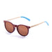 ocean sunglasses KRNglasses model LIZARD SKU 55111.2 with bamboo dark & red frame and revo blue lens