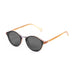 ocean sunglasses KRNglasses model LOIRET SKU 10308.4 with matte black frame and revo blue sky flat lens