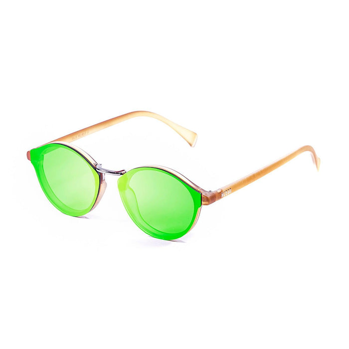 ocean sunglasses KRNglasses model LOIRET SKU 10309.4 with matte solid grey frame and revo pink flat lens