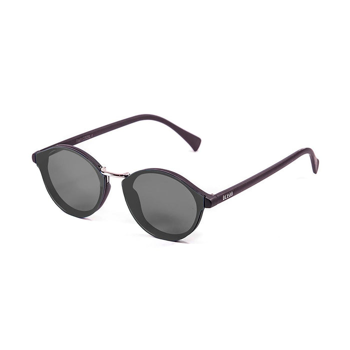 ocean sunglasses KRNglasses model LOIRET SKU 10307.3 with matte demy brown frame and revo yellow flat lens