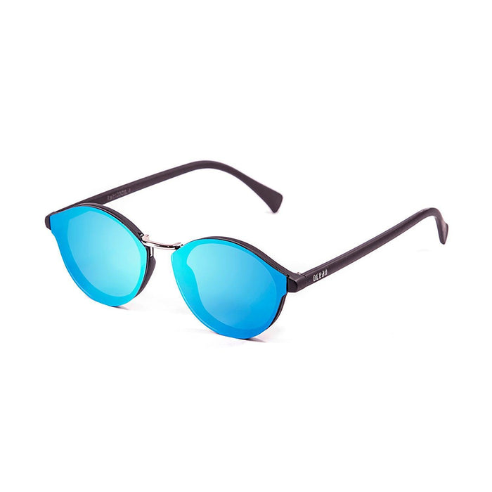 ocean sunglasses KRNglasses model LOIRET SKU 10307.4 with matte demy brown & white frame and smoke flat lens