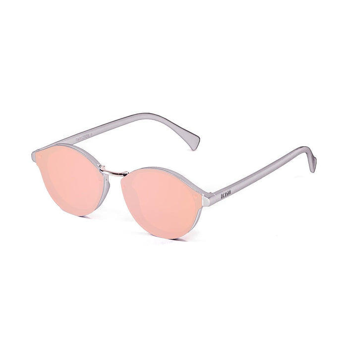ocean sunglasses KRNglasses model LOIRET SKU 10307.5 with matte demy brown & blue frame and smoke flat lens