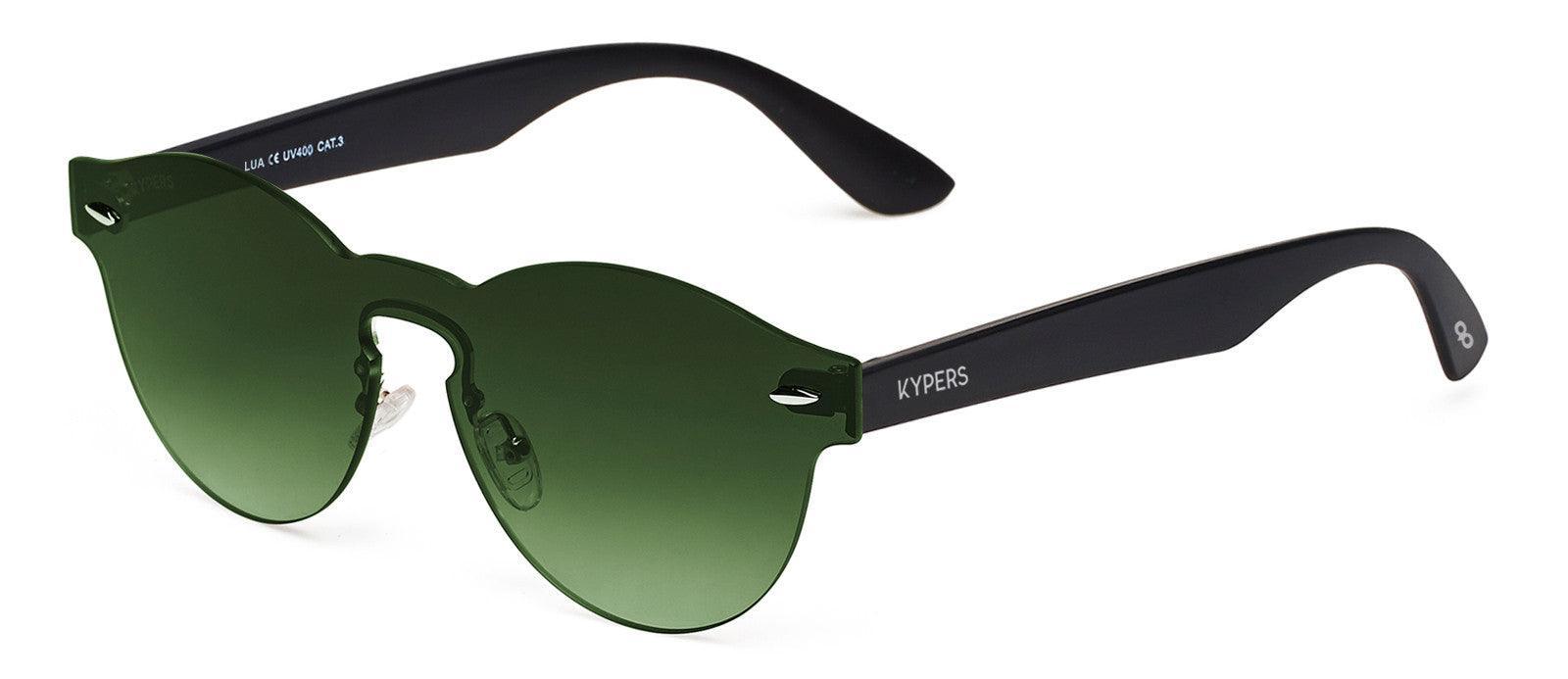 KYPERS sunglasses model LUA LU006 with black frame and dark gold mirror lens