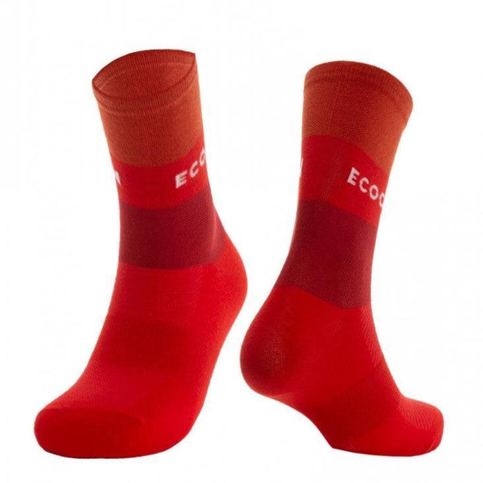 ecoon apparel cycling socks marsous unisex sustainable clothing recyclable premium red KRNglasses ECO160413TM