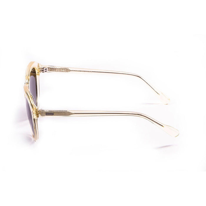ocean sunglasses KRNglasses model MAVERICKS SKU 10000.8 with transparent white gold frame and smoke lens