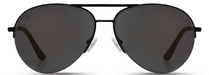 ocean sunglasses KRNglasses model MAXY SKU MXY001.S with black frame and grey degrade lens