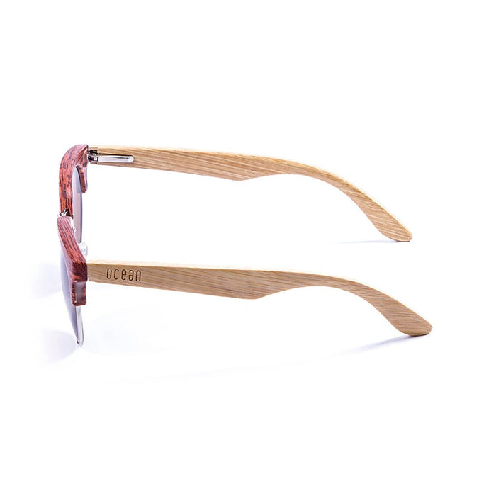 ocean sunglasses KRNglasses model MEDANO SKU 67002.4 with demy brown frame and revo green lens