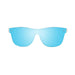ocean sunglasses KRNglasses model MESSINA SKU 18302.3 with matte black frame and revo blue sky flat lens