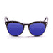ocean sunglasses KRNglasses model Mr Franklin SKU 71001.3 with demy brown dark frame and revo blue lens