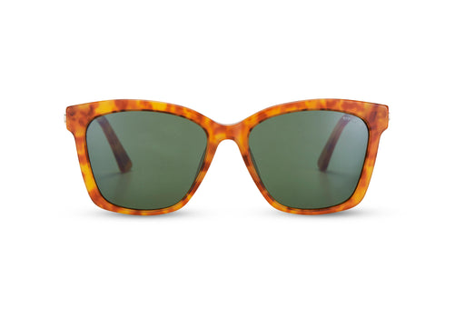 KYPERS sunglasses model MARTHA MT001 with havana orange frame and green g15 lens