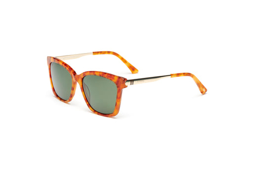 KYPERS sunglasses model MARTHA MT002 with havana green frame and blue revo lens