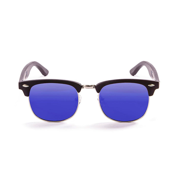 ocean sunglasses KRNglasses model REMEMBER SKU 56011.1 with matte black frame and revo blue lens