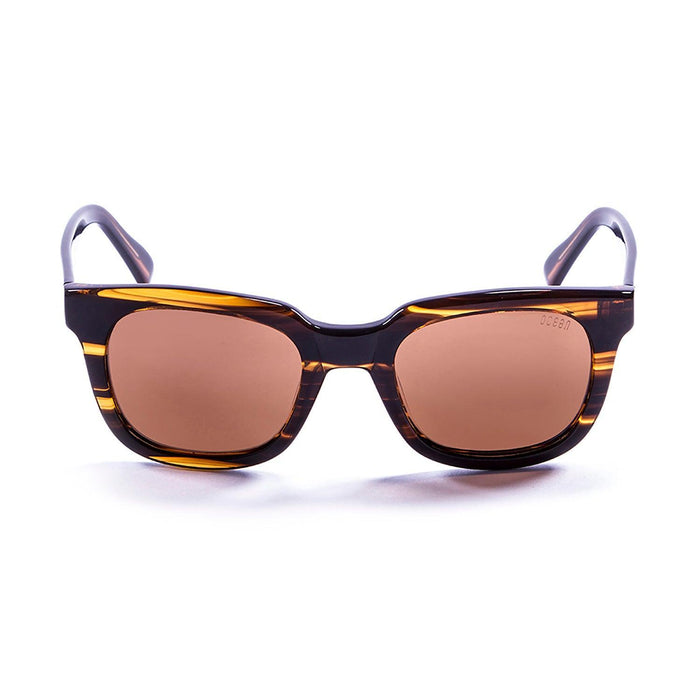 ocean sunglasses KRNglasses model SAN SKU 61000.94 with brown stained frame and brown lens