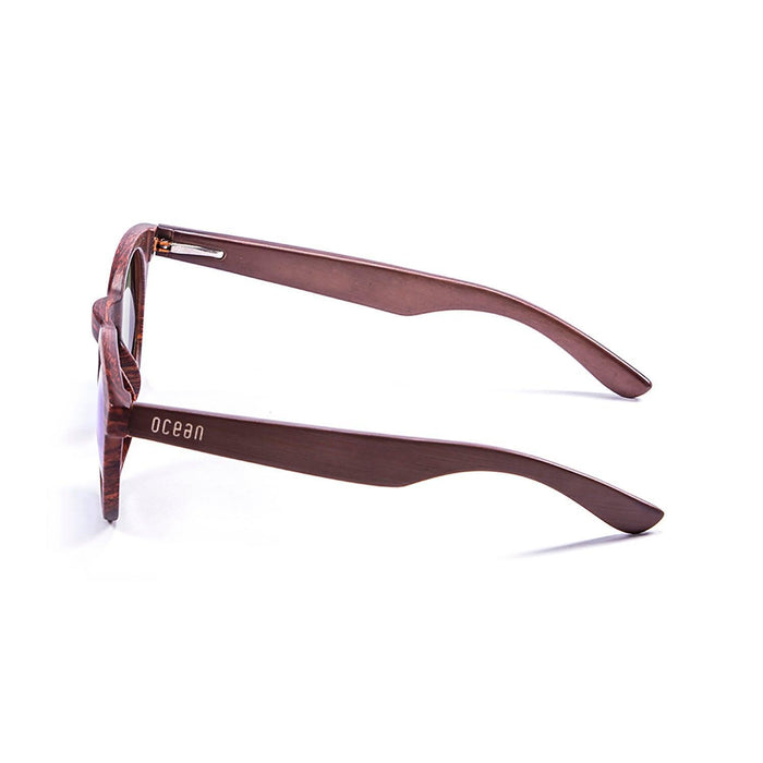 ocean sunglasses KRNglasses model SAN SKU 20010.8 with bamboo dark natural frame and brown lens