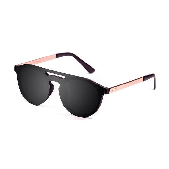 ocean sunglasses KRNglasses model SAN SKU 75200.0 with matte black frame and smoke flat lens