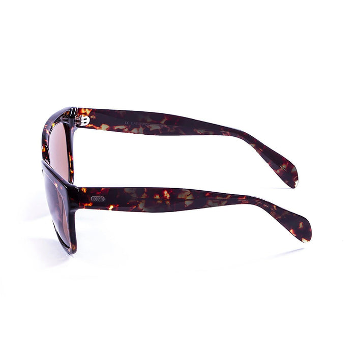 ocean sunglasses KRNglasses model SANTA SKU 64000.2 with shiny black frame and smoke lens