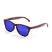 ocean sunglasses KRNglasses model SEA SKU 57012.2 with brown dark frame and revo green lens