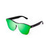 ocean sunglasses KRNglasses model SOCOA SKU 40003.11 with matte demy brown frame and revo gold flat lens