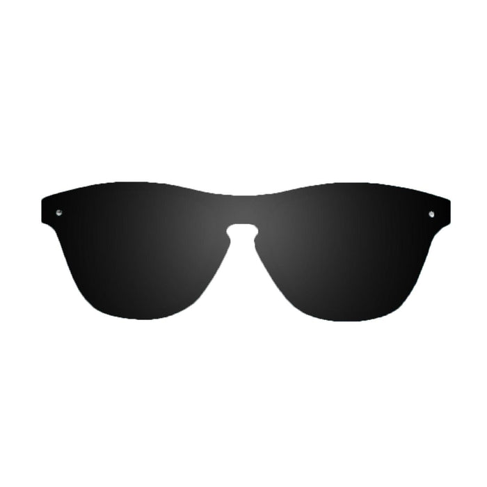 ocean sunglasses KRNglasses model SOCOA SKU 40003.4 with matte black frame and revo yellow flat lens
