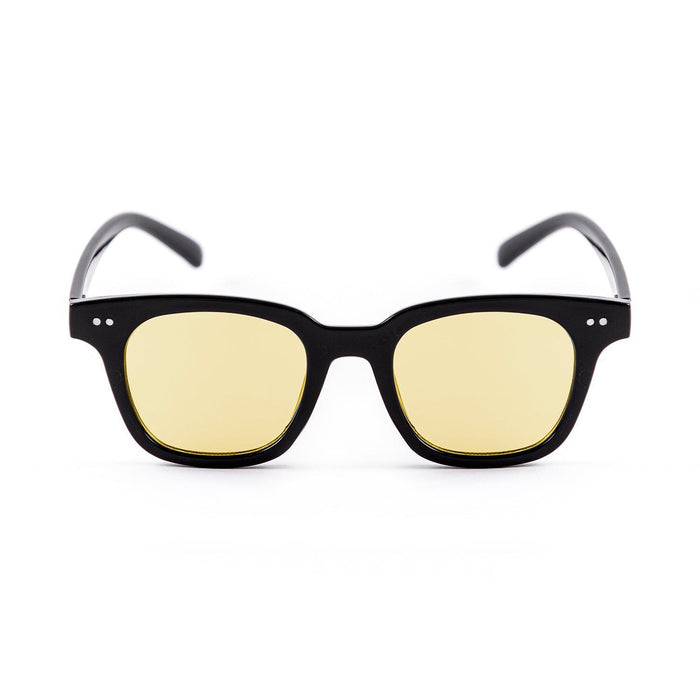 ocean sunglasses KRNglasses model SOHO SKU 18114.4 with shiny black frame and smoke flat lens